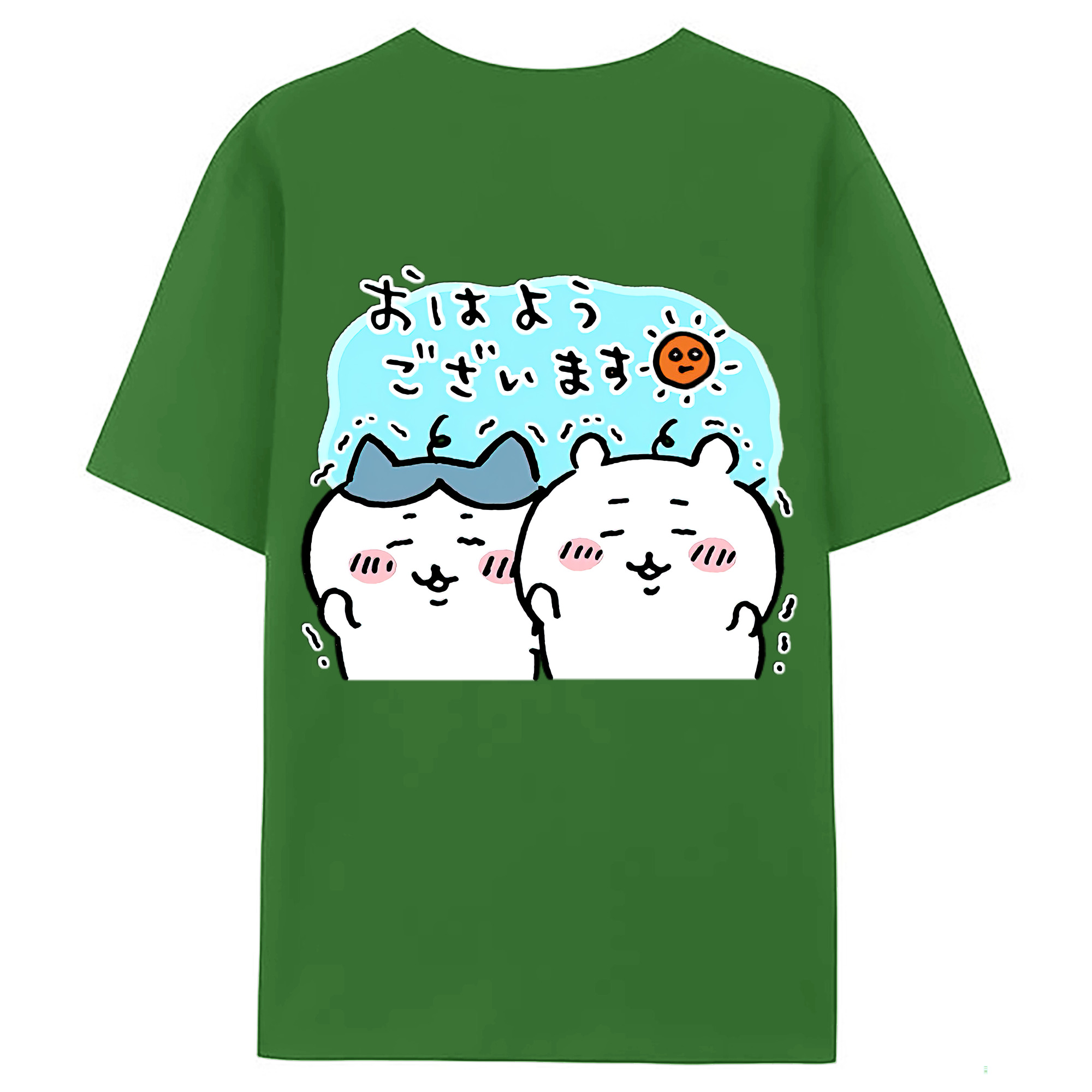 （画像用） ちいかわ ハチワレ Chii-kawa hachiware レディース半袖Tシャツ(バックプリント)